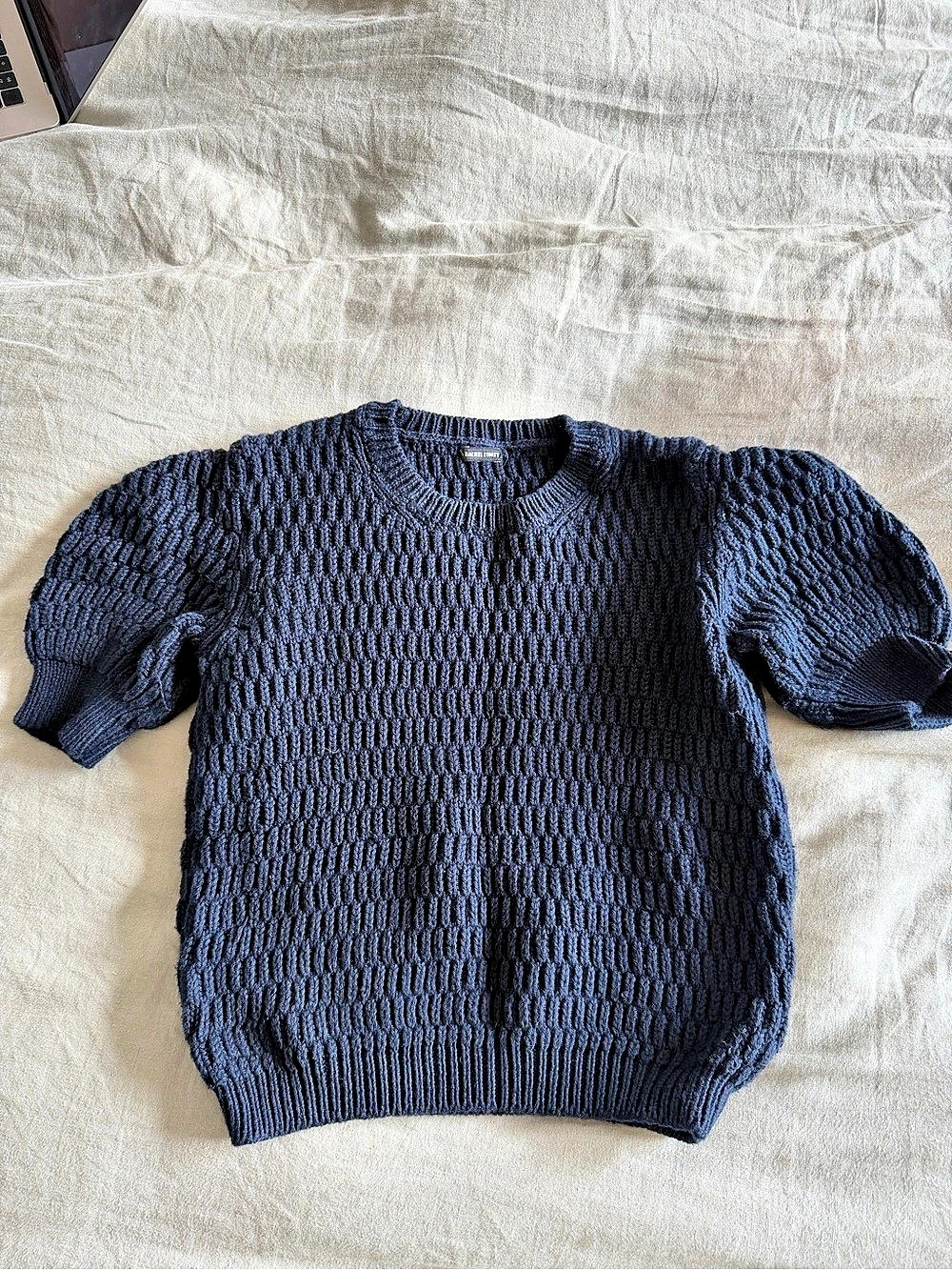 Rachel Comey Prayer Puff Sleeves Top Knit Sweater in Black